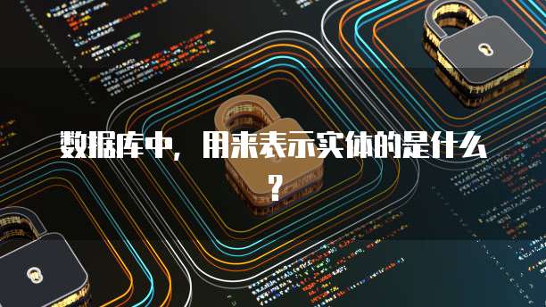 数据库中，用来表示实体的是什么？