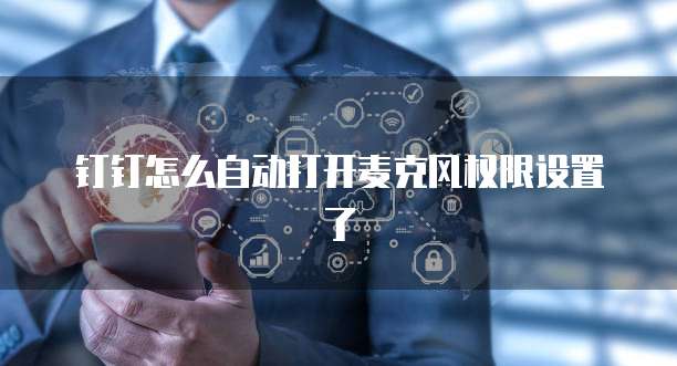 钉钉怎么自动打开麦克风权限设置了