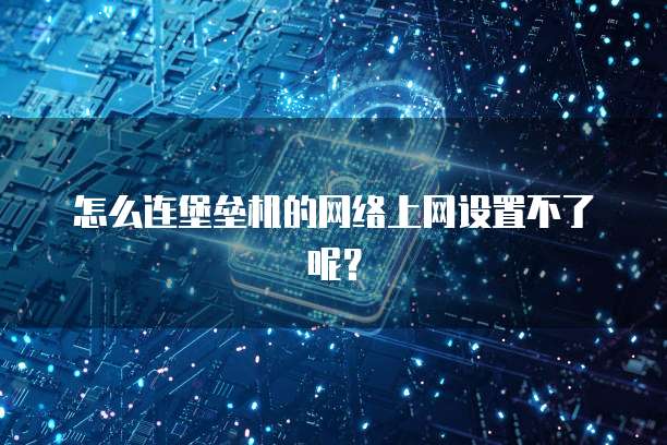 怎么连堡垒机的网络上网设置不了呢？