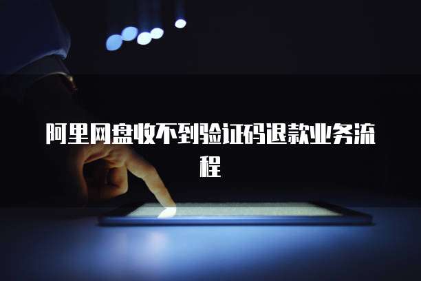 阿里网盘收不到验证码退款业务流程