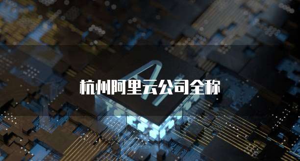杭州阿里云公司全称