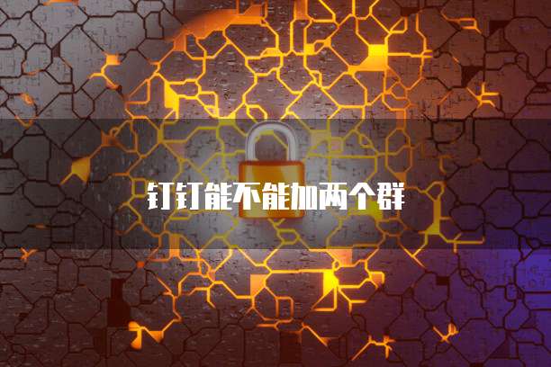 钉钉能不能加两个群