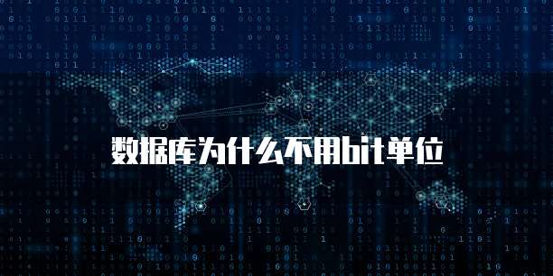 数据库为什么不用bit单位