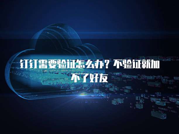 钉钉需要验证怎么办？不验证就加不了好友