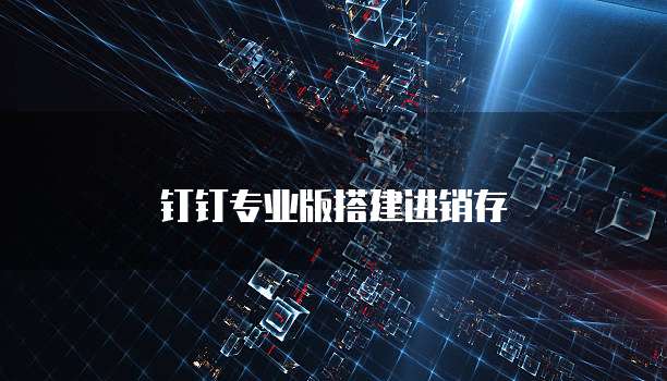 钉钉专业版搭建进销存