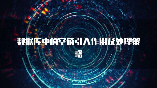 数据库中的空值引入作用及处理策略
