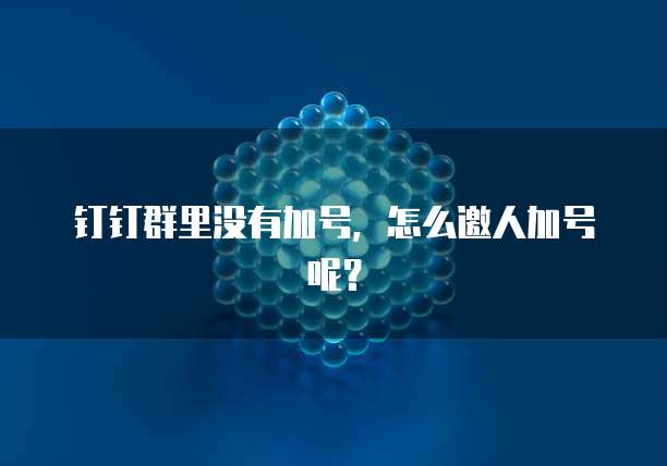 钉钉群里没有加号，怎么邀人加号呢？