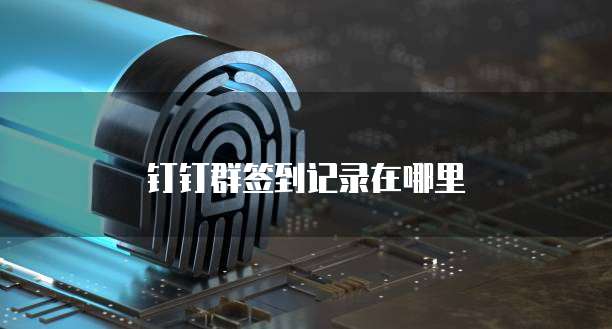 钉钉群签到记录在哪里