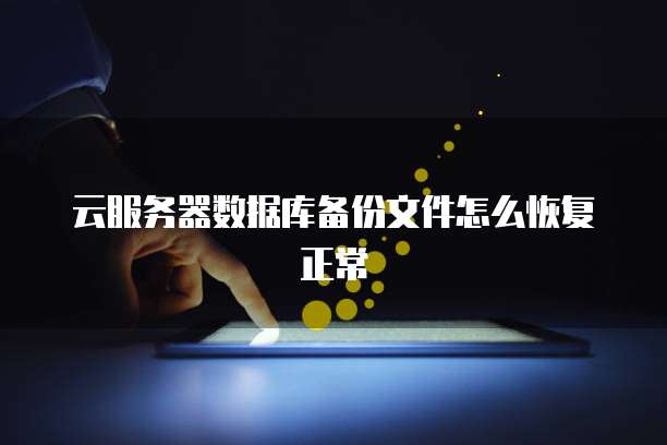 云服务器数据库备份文件怎么恢复正常
