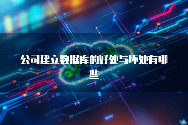 公司建立数据库的好处与坏处有哪些