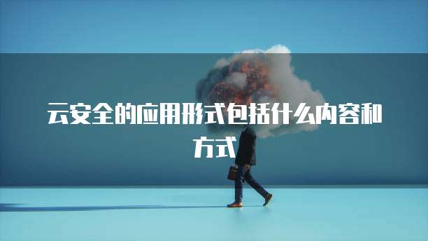 云安全的应用形式包括什么内容和方式