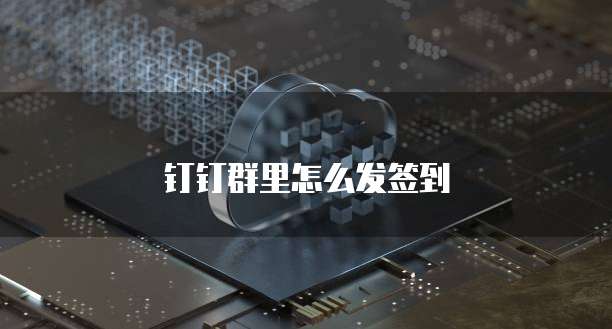 钉钉群里怎么发签到