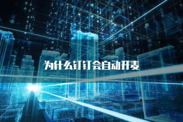 为什么钉钉会自动开麦