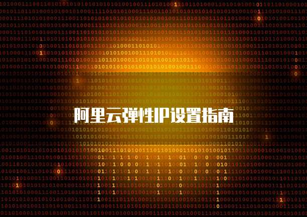 阿里云弹性IP设置指南