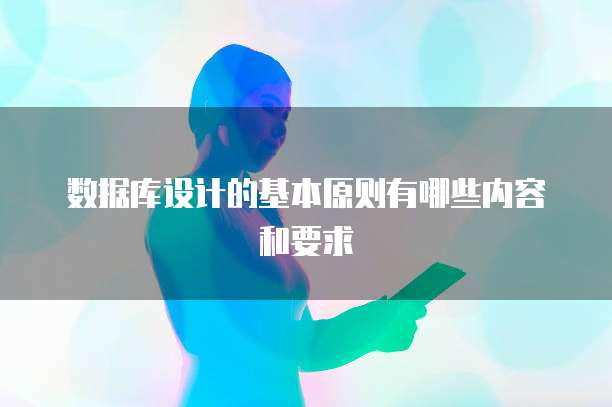 数据库设计的基本原则有哪些内容和要求