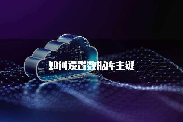 如何设置数据库主键