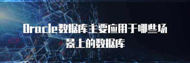 Oracle数据库主要应用于哪些场景上的数据库