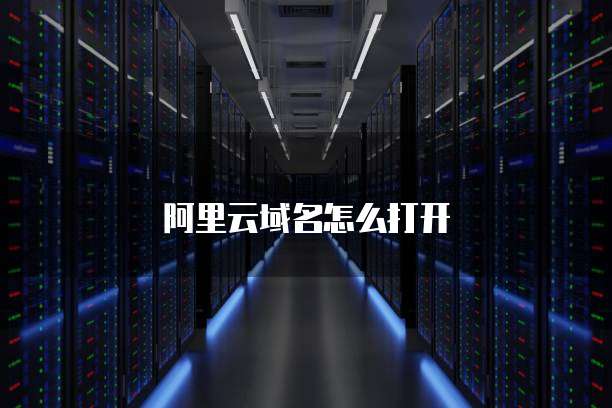 阿里云域名怎么打开