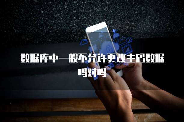 数据库中一般不允许更改主码数据吗对吗