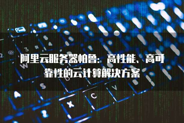 阿里云服务器帕鲁：高性能、高可靠性的云计算解决方案