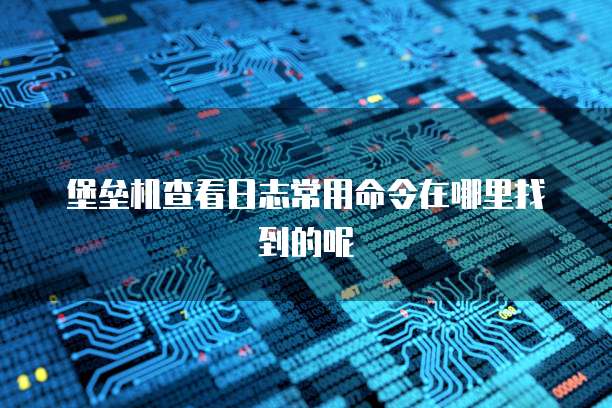 堡垒机查看日志常用命令在哪里找到的呢