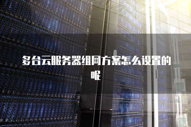 多台云服务器组网方案怎么设置的呢