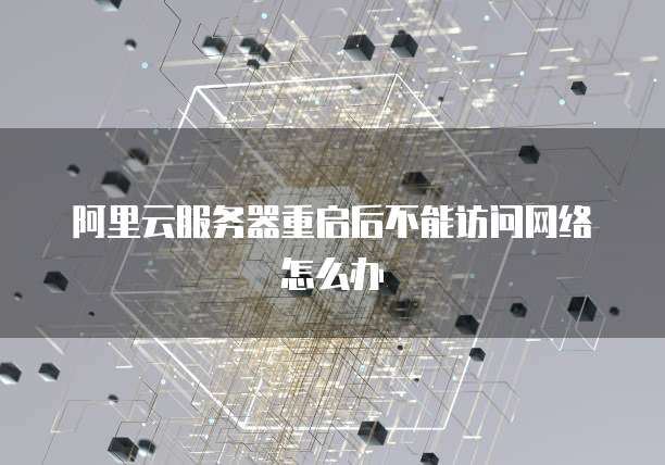 阿里云服务器重启后不能访问网络怎么办