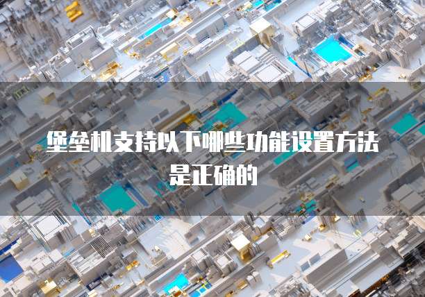 堡垒机支持以下哪些功能设置方法是正确的