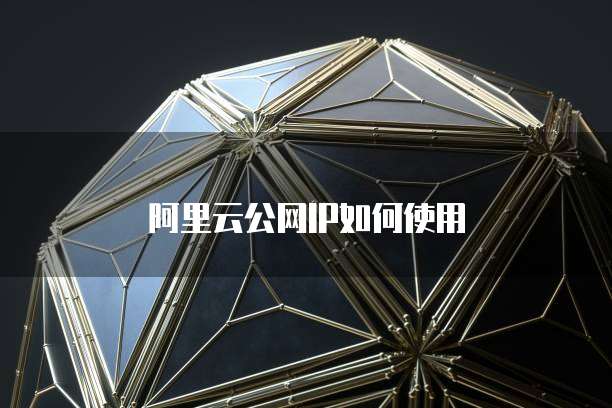 阿里云公网IP如何使用