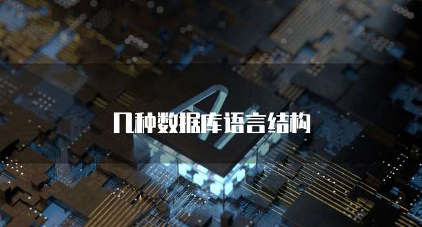 几种数据库语言结构