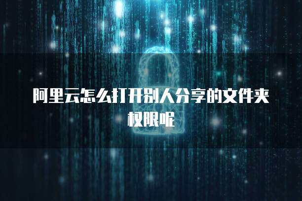阿里云怎么打开别人分享的文件夹权限呢