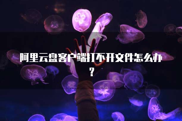 阿里云盘客户端打不开文件怎么办？