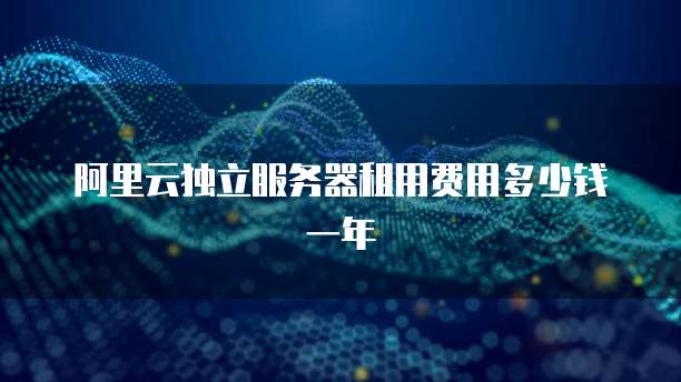 阿里云独立服务器租用费用多少钱一年