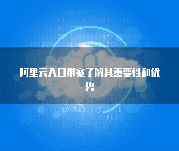 阿里云入口带宽了解其重要性和优势