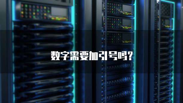 数字需要加引号吗？