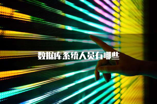 数据库系统人员有哪些
