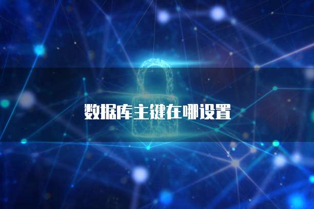 数据库主键在哪设置