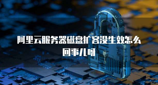 阿里云服务器磁盘扩容没生效怎么回事儿呀