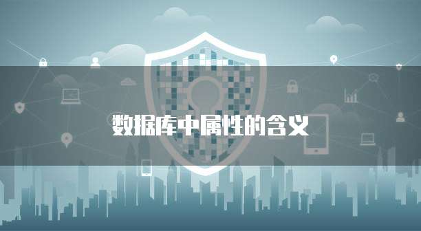 数据库中属性的含义