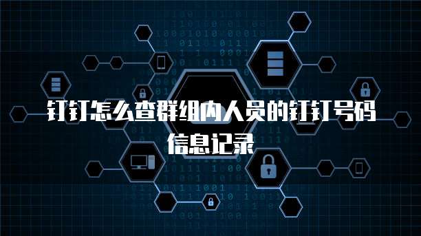 钉钉怎么查群组内人员的钉钉号码信息记录