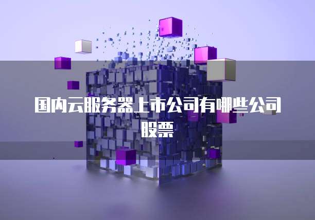 国内云服务器上市公司有哪些公司股票