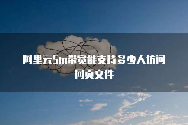 阿里云5m带宽能支持多少人访问网页文件