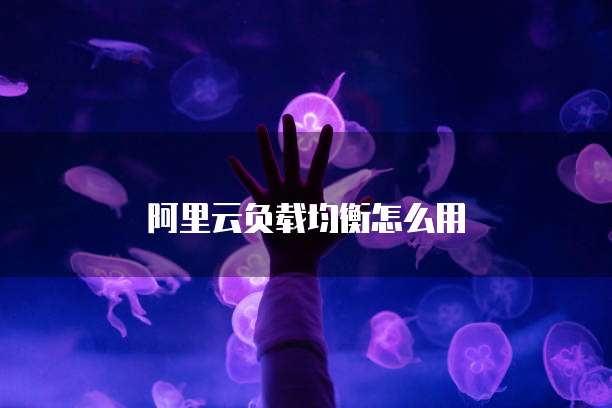 阿里云负载均衡怎么用