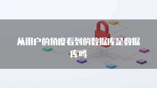 从用户的角度看到的数据库是数据库吗