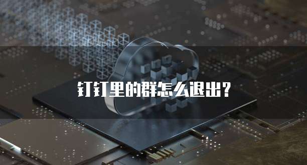 钉钉里的群怎么退出？
