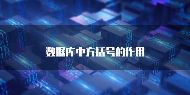 数据库中方括号的作用