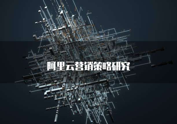 阿里云营销策略研究