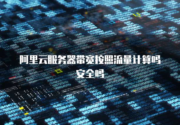 阿里云服务器带宽按照流量计算吗安全吗