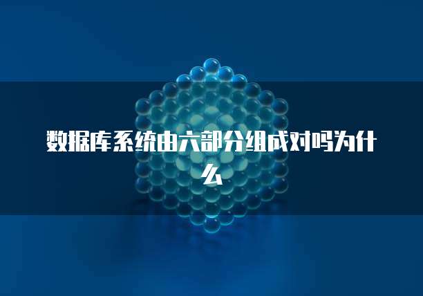 数据库系统由六部分组成对吗为什么