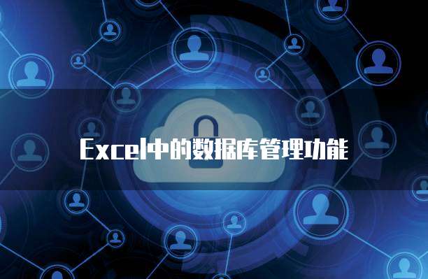 Excel中的数据库管理功能